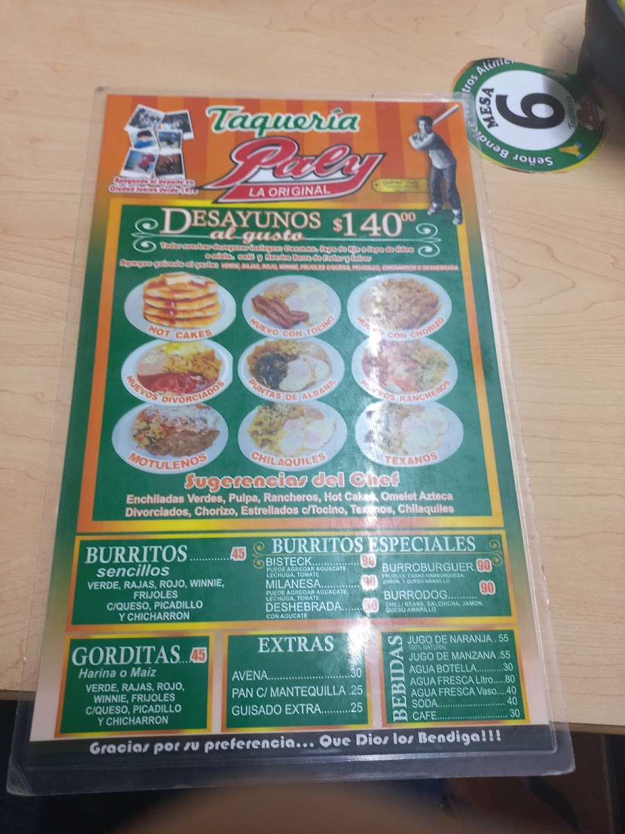 Taquería Paly Menu - Image 4